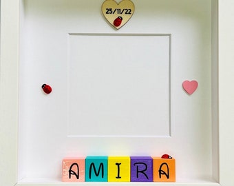 Baby / Child Name Colored Blocks Frame