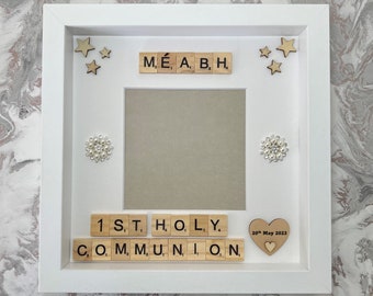 Personalised Communion Scrabble Frame