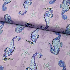 Ocean Wonders from The Sea in Colour Collections 100% Organic Cotton Fabric by the Metre, Half Metre and Fat Quarter