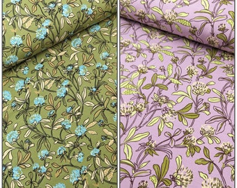 Wild Flowers Cotton Jersey Fabric by the metre or half metre
