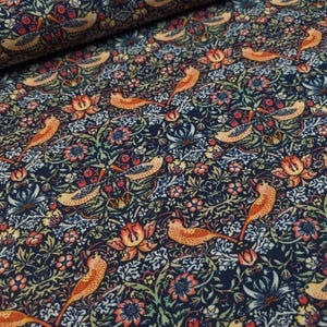 Strawberry Thief 100% Cotton Fabric by the Metre, Half Metre and Fat Quarter