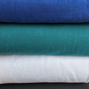 Tubular Ribbing Cotton Jersey Fabric, Stretch Jersey Fabric by the Quarter Metre, Half Metre or Metre