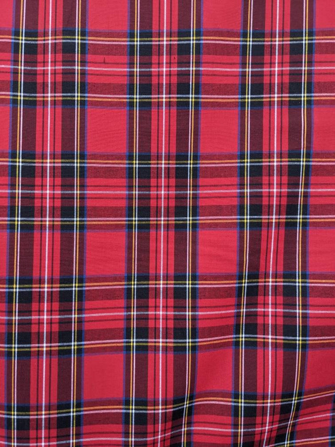 Red Royal Stewart 100% Cotton Tartan, Check Fabric Buy the Metre, Half  Metre or Fat Quarter -  Canada
