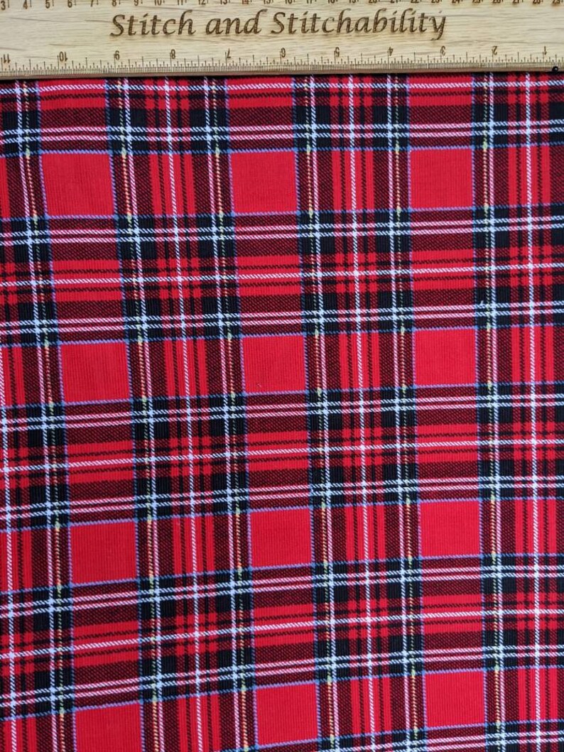 Tartan 100 Cotton Needlecord Fabric Cord Fabric by the Half Etsy UK