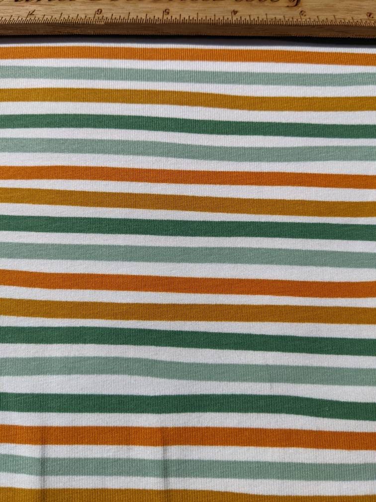 Striped GOTS Organic Cotton Jersey Fabrics Etsy