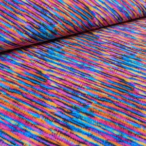 GOTS Colourful Batik Organic Cotton Jersey Fabric, Stretch Fabric, Knit Fabric