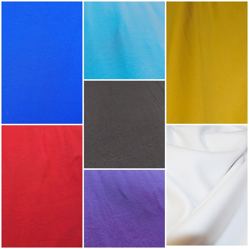 Plain Cotton Jersey Fabric Stretch Jersey Etsy
