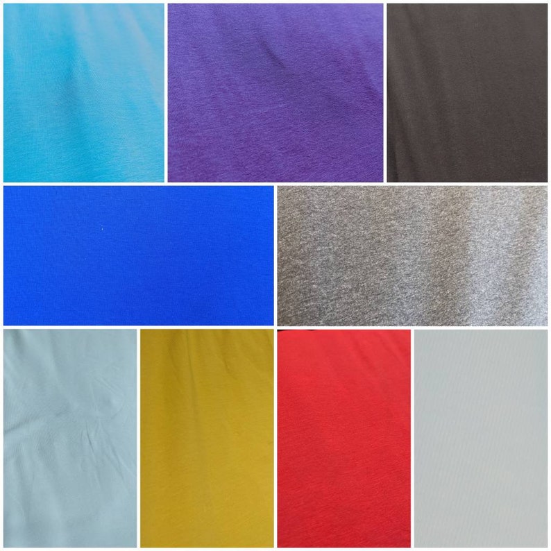 Plain Cotton Jersey Fabric Stretch Jersey Etsy UK