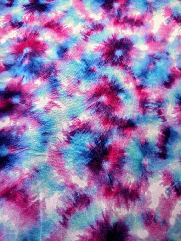 Tie Dye Cotton Jersey Fabric | Etsy UK