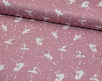 Dancers from the 'Bows and Ballet' Collection 100% Cotton Fabric by the metre, half metre or FQ, Ballerina, Ballet dancers, Ballet print