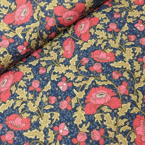 Little Johnny Floral Morris in Bloom 100% Cotton Fabric by the Metre, Half Metre and Fat Quarter