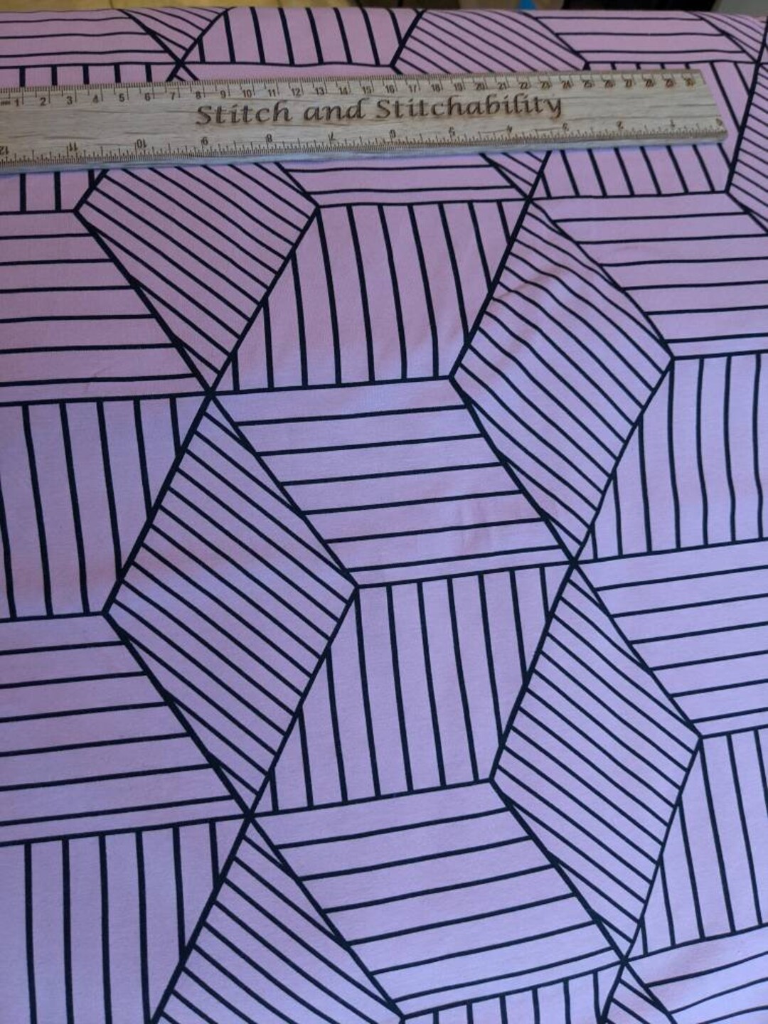 Geometric top jersey fabric