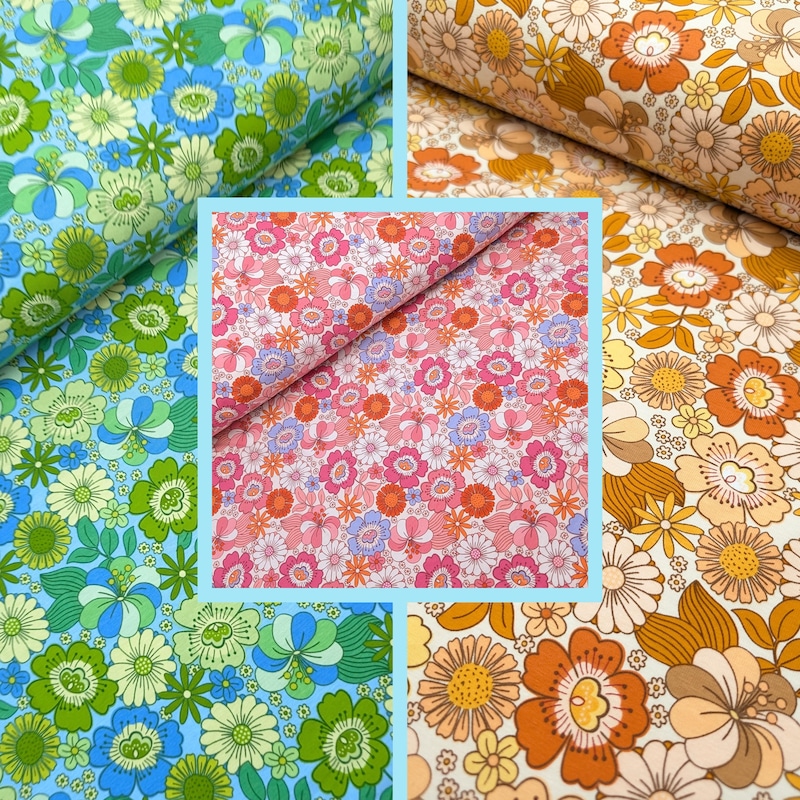 Retro Print Fabric - Etsy