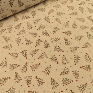 Spiral Christmas Trees 100% Cotton Fabric by the Metre, Half Metre and Fat Quarter