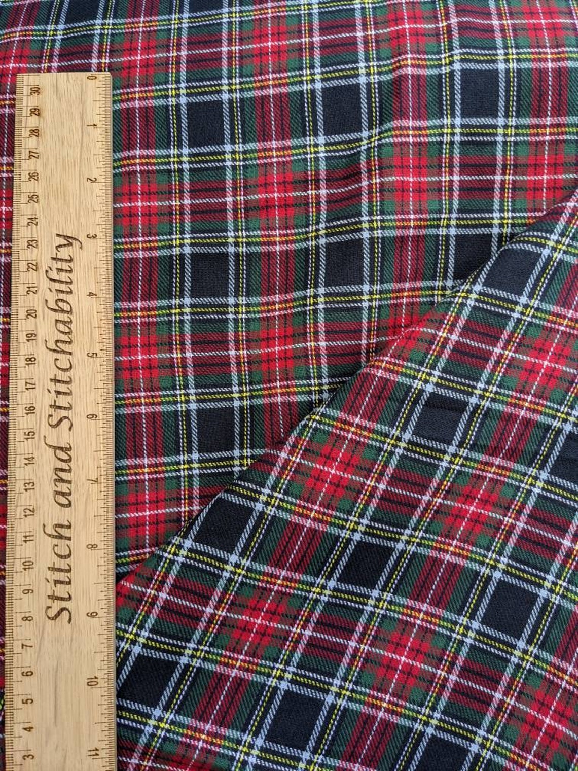 100 Brushed Cotton Tartan Check Fabric Buy the Metre Half Etsy UK