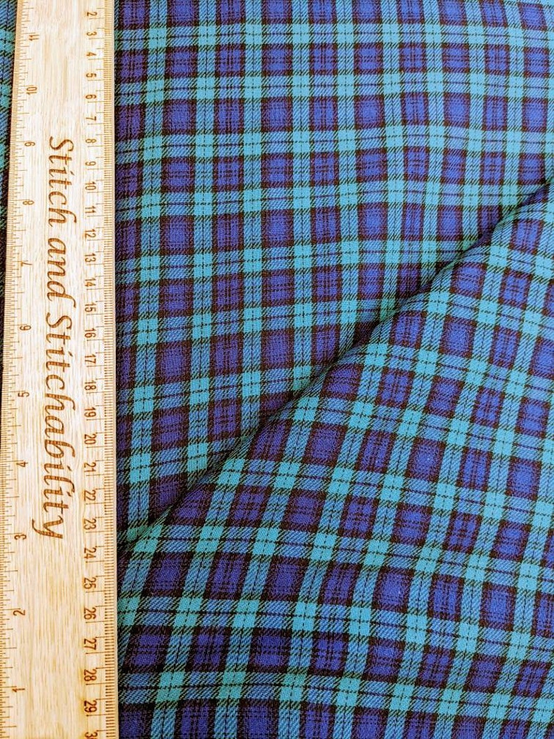 100% Brushed Cotton Tartan Check Fabric buy the Metre Half | Etsy