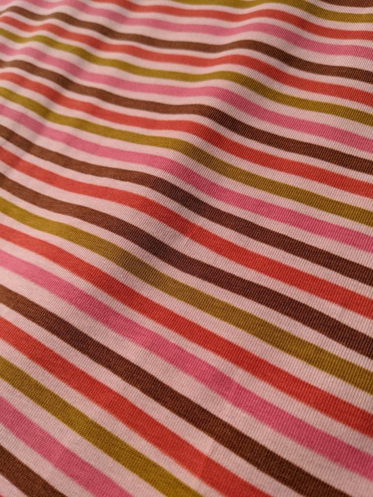 Striped GOTS Organic Cotton Jersey Fabrics Etsy