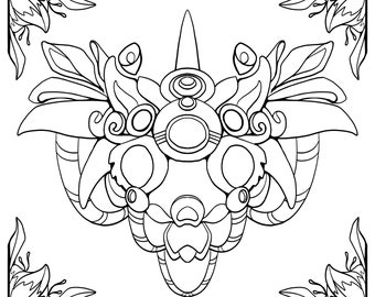 Mask 3 Coloring Page
