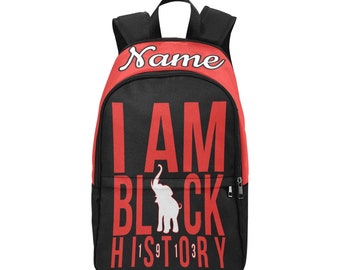 Aanpasbare Delta Sigma Theta-rugzak: karmozijnrode en crèmekleurige schooltas