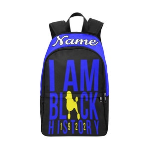 Custom Sigma Gamma Rho Backpack: SGRho Blue & Gold School Bag