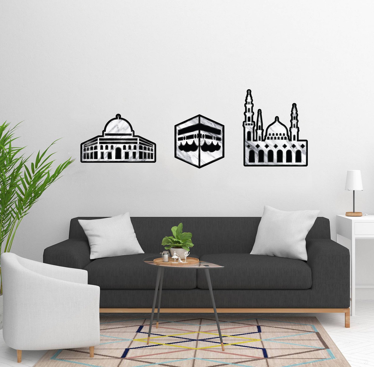 Islamic Wall Art Decal Vinyl Stickers Kaaba Mecca Madina Al Etsy