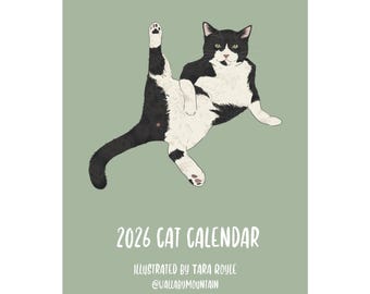 2026 Cat Wall Calendar, Cat Calendar, 2026 Calendar, Funny Wall Calendar, 2026 Planner, Calendar Cats 2026, Calendar for 2026 Cat Lover Gift