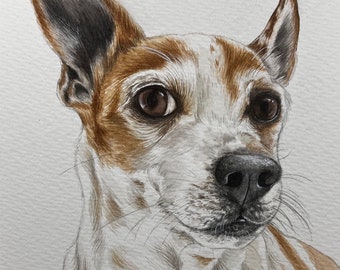 Custom Watercolour Pet Portrait on paper, Pet Portrait Painting, Original Painting Custom, Custom Pet Portraits, Custom Pet Painting,Pet Art