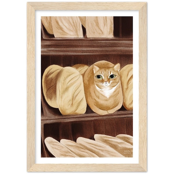 Framed Cat Art Etsy