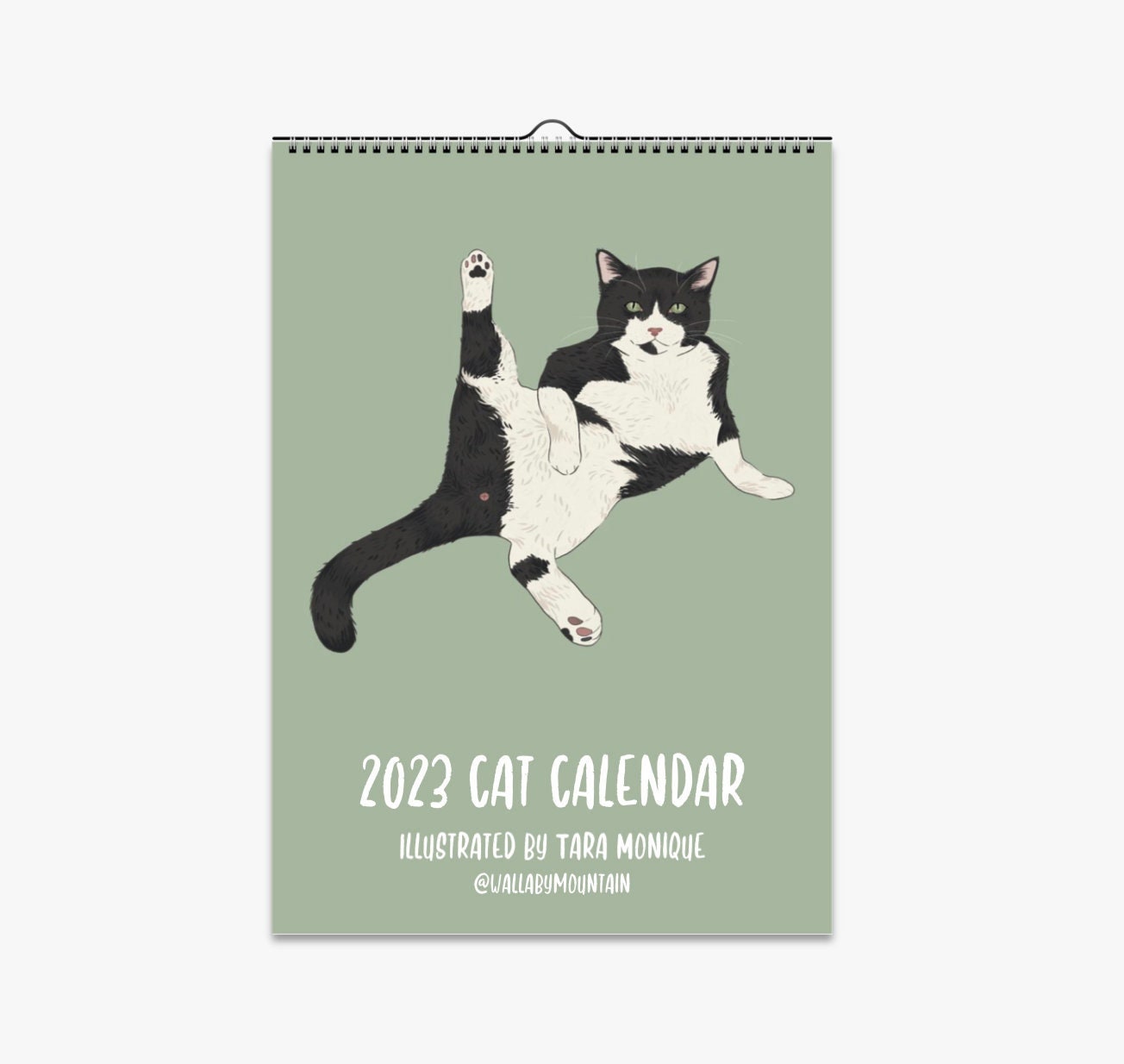 Cat Wall Calendar 2023 Cat Calendar Cat Print Cat Art Cat - Etsy