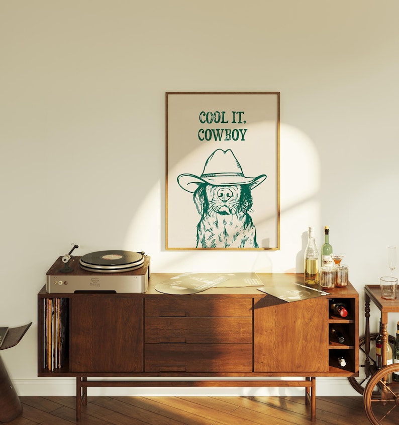 Arte Murale Kitsch Western Vintage Anni '70: Arredamento Retrò Per La - Foto 4