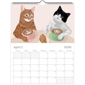 2026 Cat Wall Calendar, Cat Calendar, 2026 Calendar, Funny Wall Calendar, 2026 Planner, Calendar Cats 2026, Calendar for 2026 Cat Lover Gift Bild 6