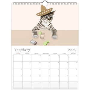 2026 Cat Wall Calendar, Cat Calendar, 2026 Calendar, Funny Wall Calendar, 2026 Planner, Calendar Cats 2026, Calendar for 2026 Cat Lover Gift Bild 8