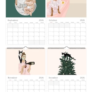 2026 Cat Wall Calendar, Cat Calendar, 2026 Calendar, Funny Wall Calendar, 2026 Planner, Calendar Cats 2026, Calendar for 2026 Cat Lover Gift Bild 4