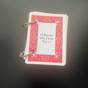 Baralho de cartas 52 razões pelas quais eu te amo