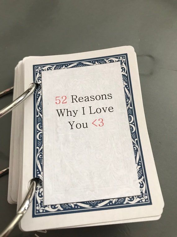 52 Reasons Why I Love You Card Deck Etsy