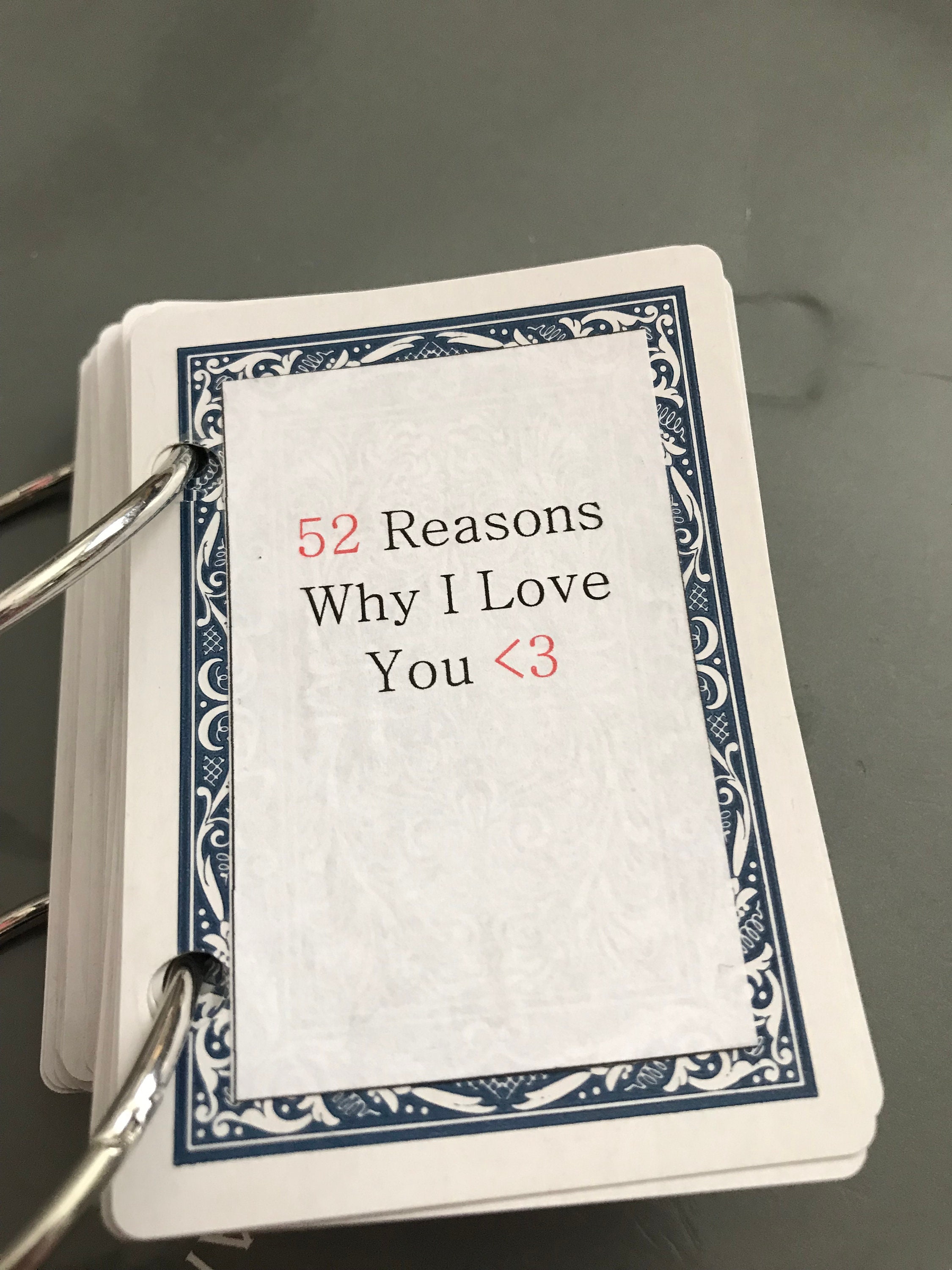 52 Reasons Why I Love You.a Custom Gift for That Special Person. Birthday Gift  for Boyfriend/ Birthday Gift for Girlfriend. Birthday Gift 