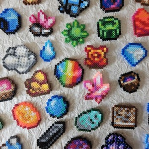 Stardew Valley Mineral Magnete - Stardew Valley Mining - Mini Perler Perlen