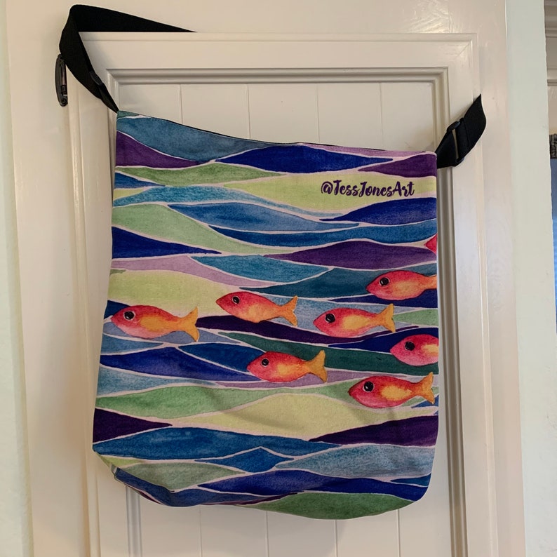 Stained Glass Fish Tote Bag