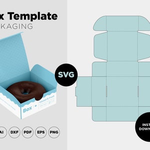 svg Box Template, Cube Box svg, Square Box svg, Favor box cut file, Cricut Cut Files, Silhouette Cut Files, Box Packaging, Box SVG, PDF