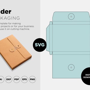 Modelo de pasta SVG, caixa de arquivo de corte de pasta SVG, caixa de embalagem SVG, caixa vetorial svg, pdf, para máquina de corte