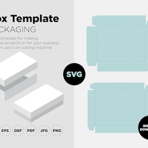 Rechteckige Box mit Deckel svg Vorlage, Rechteck Box svg, Rechteck Box svg, Cricut Cut Files, Box für Spielkarten Cut Files, Box SVG, PDF, PNG