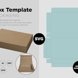 Shipping box, Template SVG, Cut File Box SVG, Product Box, Template SVG, Packaging Box svg, Box Vector svg, E-Commerce Box self Locking,
