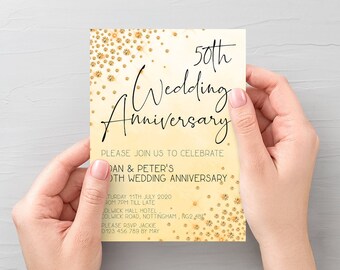 50th Anniversary Invitation Etsy