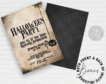 Halloween Party Einladung Halloween Kostüm Party einladen Sofort Download bearbeitbar und druckbar