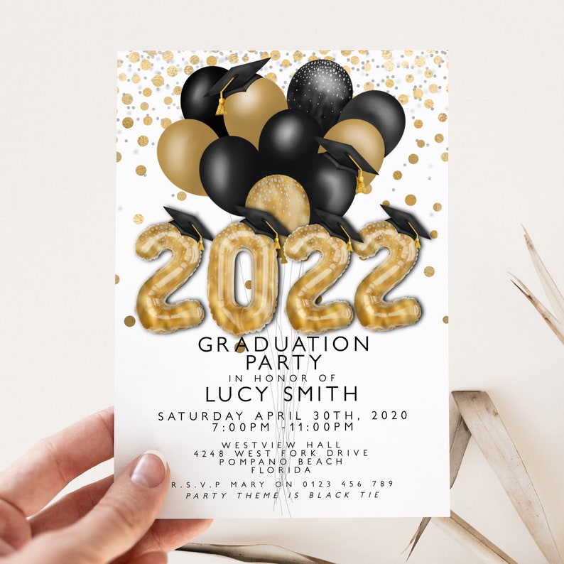 Graduation Invitation 2022 Template Senior Graduation Etsy UK