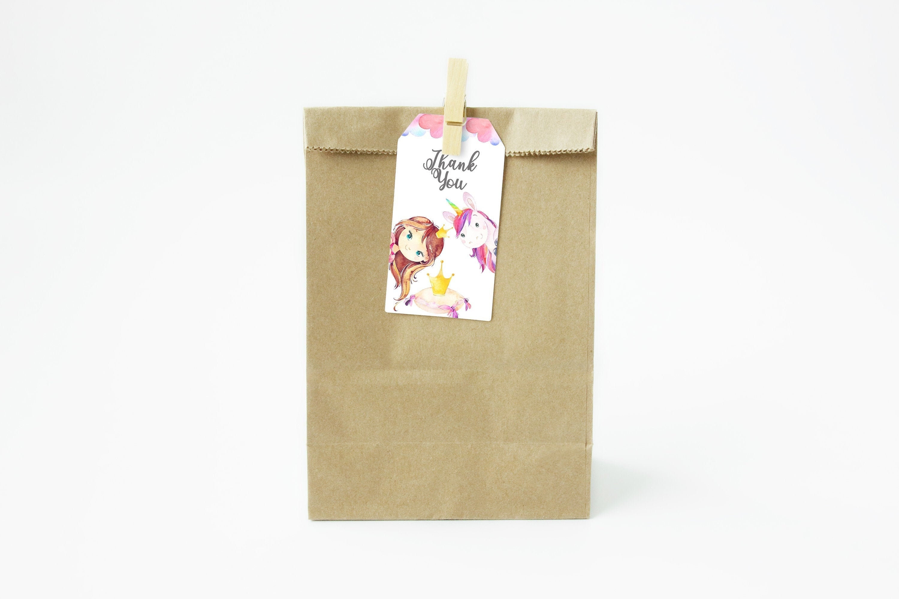 unicorn birthday favor tag template unicorn tags princes tags etsy