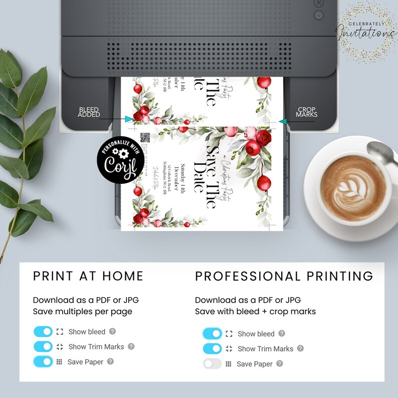 Printable Save The Date With Qr Code Christmas Party Etsy Printable save the date with qr code christmas party etsy