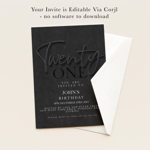 The image is a birthday invitation for John's birthday party.