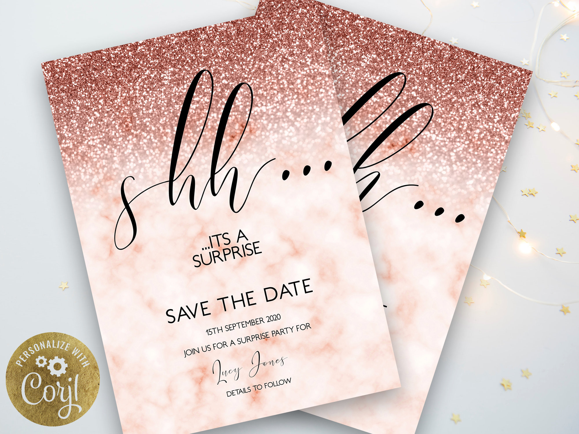 Surprise Birthday Save The Date Shhh It S A Surprise Party Etsy Surprise Birthday Save The Date Shhh It S A Surprise Party Etsy