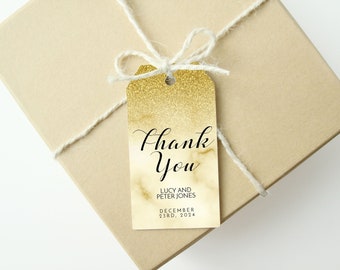 Thank You Christmas Tag Template Gold Marble Tags Christmas Tags Favor tags Birthday Tags Gift Tags Editable and Instant Download